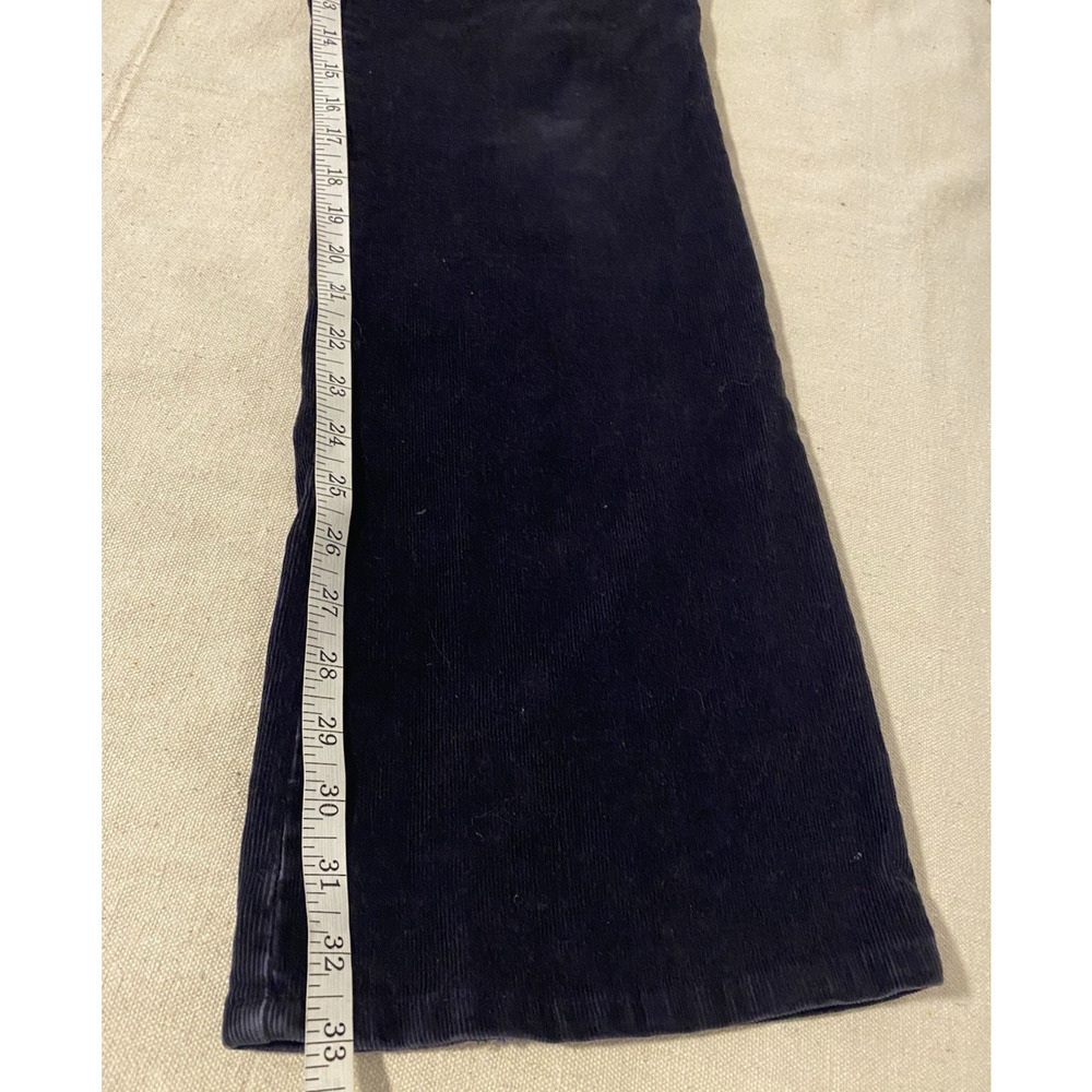 St Johns Bay Stretch Womens Corduroy Pants Size 12 Tall Wide Leg Baggy Preppy - Picture 10 of 11